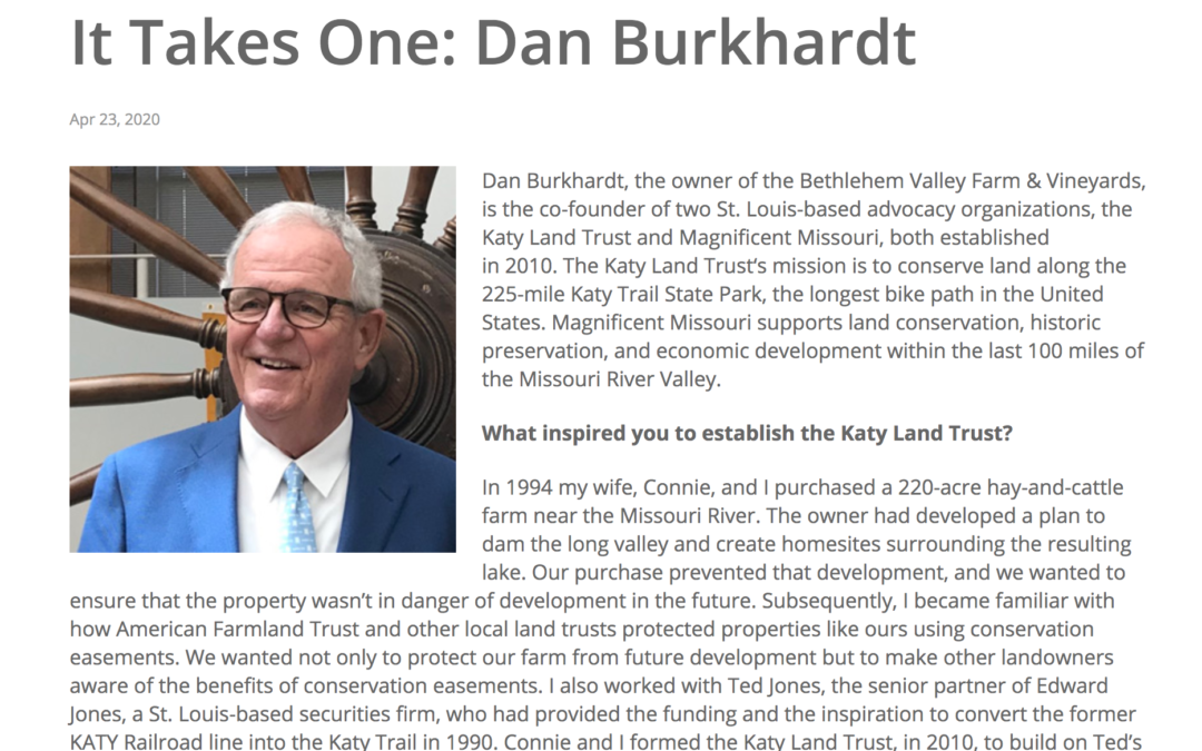 It Takes One Profile: Dan Burkhardt | The Cultural Landscape Foundation