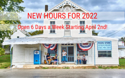 Peers Store Open 6 DAYS A WEEK Starting April 2nd