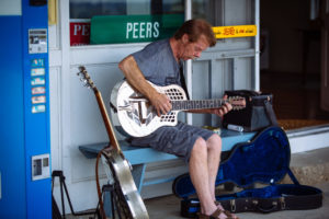 Musician on Peers Porch